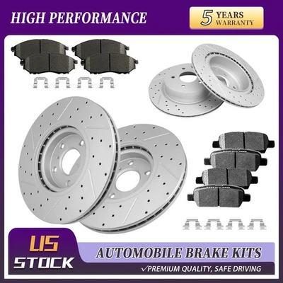 Pastillas de freno delanteras traseras perforadas para Nissan 370Z/350Z Infiniti G37/G35/EX35 Foto 1 de 4