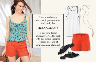 CABI ALEXA ORANGE CHINO FRONT POCKET SHORTS STYLE 5247 WOMENS SZ 4 - Image 1 of 4