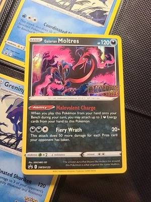 Galarian Moltres - SWSH125 - PreRelease Pokemon Promo Sword Shield Holo Card  - Image 1 of 2