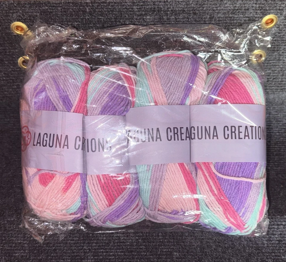 Acrylic Yarn 4 Pack of 100g/3.5oz #3 Yarn Skeins Unicorn Rainbow - Image 1 of 1