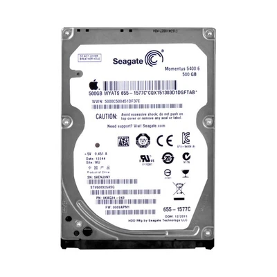 SEAGATE MOMENTUS 5400.6 500GB 5.4K 8MB SATA II 2.5'' ST9500325ASG - Immagine 1 di 3