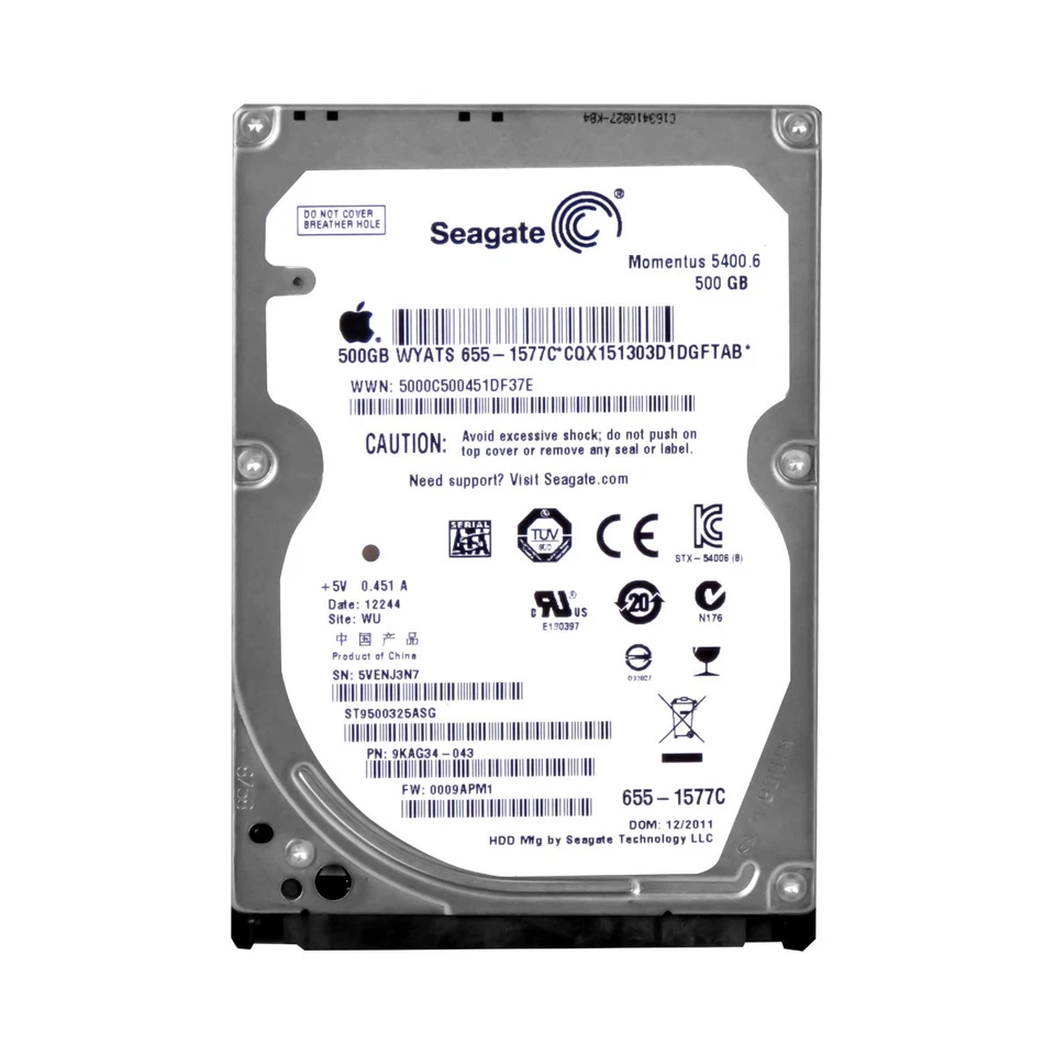 SEAGATE MOMENTUS 5400.6 500GB 5.4K 8MB SATA II 2.5'' ST9500325ASG - Immagine 1 di 3