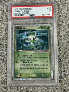 PSA 1 Celebi Ex Unseen Forces Holo #1117 Secret Rare Pokemon Card 2005 - Picture 1 of 6