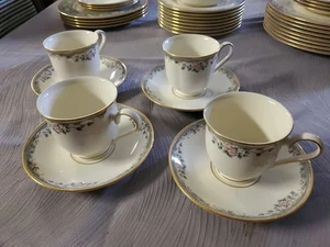 4) Lenox Spring Vista China Cup and Saucer Set - USA  - Picture 1 of 10