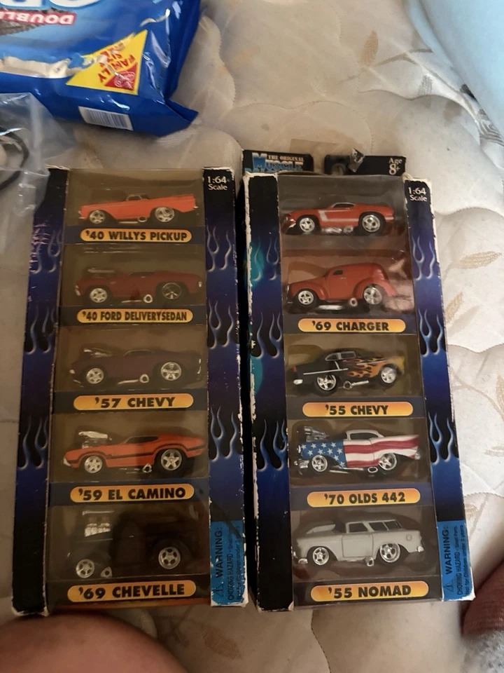 Máquinas musculares 40 Willys Ford 57 Chevy 59 El Camino 69 Chevelle 5 piezas 1 64 Foto 1 de 1