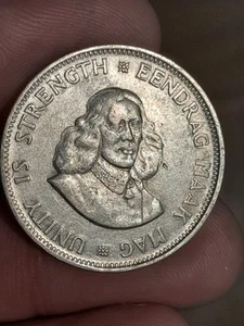 1963 South Africa 20 Cents Silver Coin - Picture 1 of 4