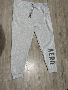 Aeropostale Men’s Sweatpants Gray Size 3XL 100% Polyester, Pockets, Drawstring - Picture 1 of 17