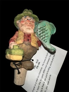 Spit "N" Whittle vintage bottle stopper "Fishtale Frank" New SP07 - Picture 1 of 2