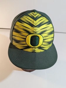 University of Oregon Ducks Nike Dri-Fit billete plano gorra gorra snapback verde y 🟡 - Imagen 1 de 12