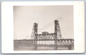 K41/ Portland Oregon RPPC Postcard c1920s Lift Bridge Willamette River 214 - Picture 1 of 2