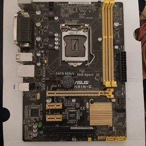 Asus H81M-C LGA 1150 Micro ATX Motherboard For PC Computer *Read Description* - Afbeelding 1 van 3