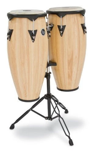 Juego de congas de madera de ciudad LP de percusión latina de 10" y 11" - Acabado satinado natural Foto 1 de 1
