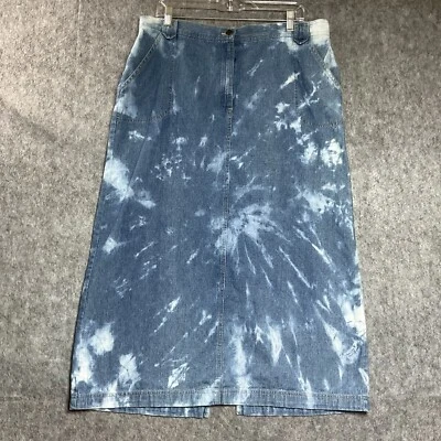 Falda Denim Reciclada Mujer Extra Grande Azul Bolsillos Maxi Artística Profesor Gótico Foto 1 de 4