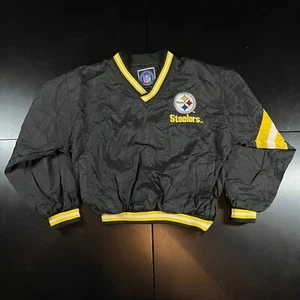 Vintage NFL Genuine Stuff Pittsburgh Steelers Pullover Windbreaker Youth Sz M  - Picture 1 of 6