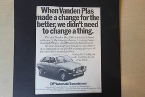 Original mag advert VANDEN PLAS ALLEGRO 1500 automatic frame-ready wall-art  - Picture 1 of 1