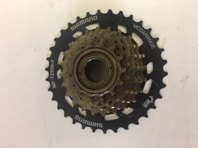 Shimano 7 Speed MF-TZ500-7 Megarange Freewheel 14 x 34 Teeth - Image 1 of 2