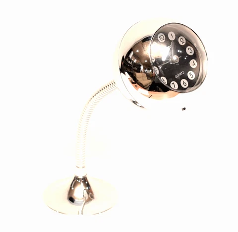 Art Deco HELBROS MCM Watch Desk Flexable Gooseneck Chrome Alarm Clock - 54IB Cover