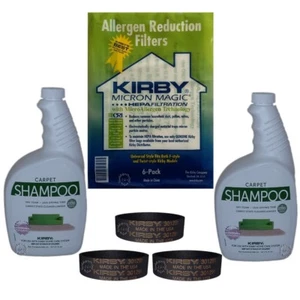 Original Kirby >> 6 Filter + 3 x Riemen + 2 x Shampoo << (204811+301291+252702)  - Bild 1 von 6