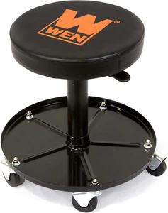 Pneumatic Rolling Shop Stool 300lb Capacity Mechanic Garage Stool - Picture 1 of 12