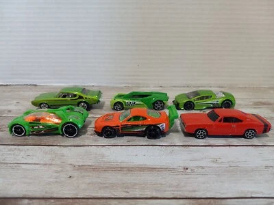 Hot Wheels Green And Orange Lot Of 6 - Image 1 of 4