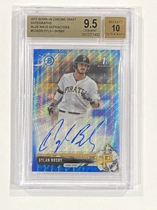 Dylan Busby 2017 Bowman Chrome Draft Blue Wave Refractor Auto #/150  BGS 9.5  10 - Picture 1 of 2