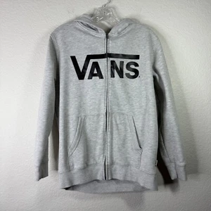 Vans Full Zip Hoodie Sweatshirt Kids X-Large Gray Logo - Picture 1 of 5