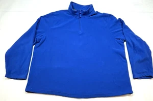 Starter 1/4 Zip Fleece Men's XXL (50-52) Blue Long Sleeve Outdoor Camp Hike Walk - Picture 1 of 10