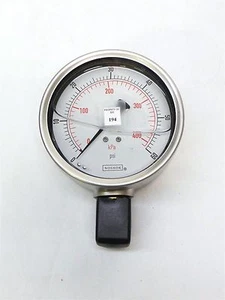 NEW NOSHOK 60 PSI PRESSURE GAGE P/N 40-901-60 PSI/KPA 1/4 NPT STAINLESS/BRASS - Bild 1 von 3