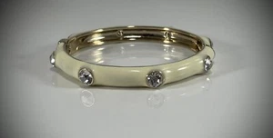 New Premier Designs Jewelry Creme Brulee Crystal Accent Bangle Bracelet - Picture 1 of 5