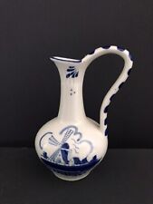 Delft Blue Holland Hand-painted Windmill Small Vase/Creamer