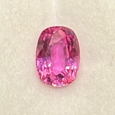 Pink Sapphire Gemstone Natural 1.47 Carat Oval Cushion Genuine Loose Gem 7.5x5.5 - Image 1 of 4
