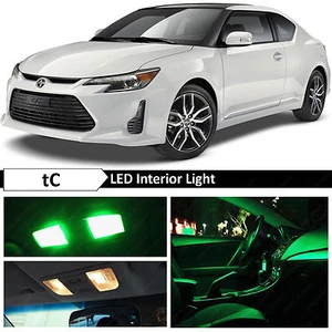 9x Green Interior LED Lights Package Kit para 2005-2016 Scion tC - Imagen 1 de 12