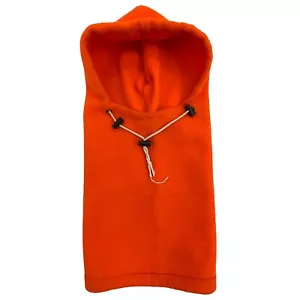 Vintage P Brand Orange Hunting Hood Hat Pullover Long Neck Slip-On USA-Made - Picture 1 of 11