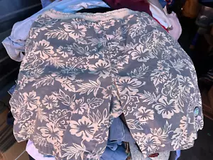 GECKO HAWAII Boardshorts Aloha Blumenmuster hellbraun/grau Baumwolle Größe XL - Bild 1 von 6