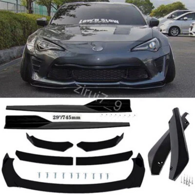 For Toyota FT86 GT86 Subaru BRZ Front Bumper Lip Splitter Body Kit Side Skirt - Image 1 of 4