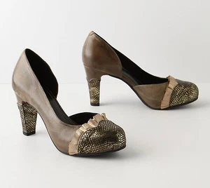ANTHROPOLOGIE SLINKING FRILLS PUMPS MISS ALBRIGHT SHOES $188 10.5 PLATFORM HEELS - Picture 1 of 11