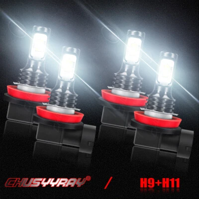 For Chrysler Town & Country 2010-2016 H9+H11 LED Headlight hi-lo beam Bulbs kit - Image 1 of 4