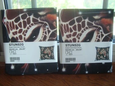 Set of 2 IKEA Limited STUNSIG Cushion Covers 20 x 20" Design P Demirdag V Renate - Image 1 of 4