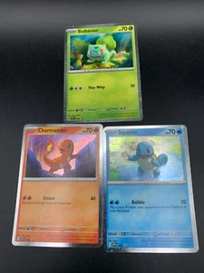 Bulbasaur Charmander Squirtle SVP046 047 048 Promo Lot Pokemon Holo NM 2023 151 - Picture 1 of 3