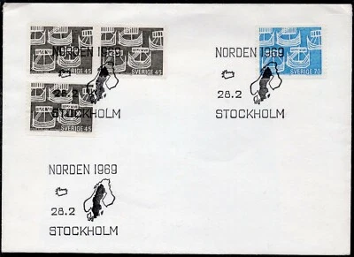 Sweden 1969 - Nordic Issue - Ships - FDC - Image 1 of 2