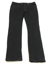 Kenneth Cole Mens Jeans Size 30x29 Black Denim Mid Rise Slim Fit Straight Leg