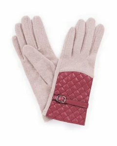 Powder Luxury Womens Lizzy Wool Gloves (Camel/Berry) RRP £22 (50% OFF) - Picture 1 of 3