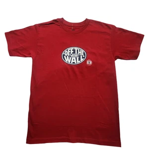 Camiseta Vans para hombre con logotipo fuera de la pared roja talla pequeña - Imagen 1 de 9
