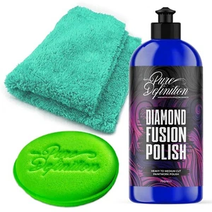 Car Polish Kit Diamond Heavy Cut Compound Paintwork Scratch Cloth PureDefinition - Picture 1 of 8