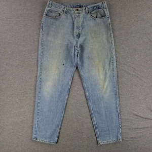 VINTAGE Perry Ellis 38x32 America Jeans Old School 90s Stone Wash Tapered Leg - Picture 1 of 11