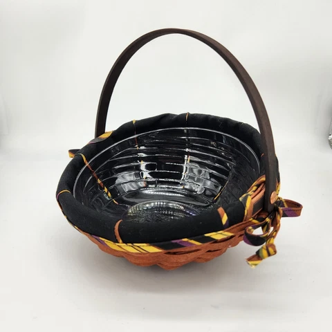Longaberger 2006 Small Autumn Treats Basket+Protector+Liner HALLOWEEN CANDY FALL Cover