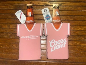 NEW Pink Coors Bud Light 2005 Official Neoprene Bottle Jersey Coozie COLD BEER - Picture 1 of 2