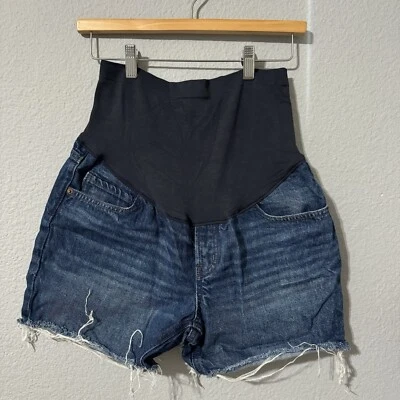 Pantalones Cortos de Verano Informales Rectos holgados de Maternidad Azul Marino Antiguo para Mujer Talla 4 Foto 1 de 4