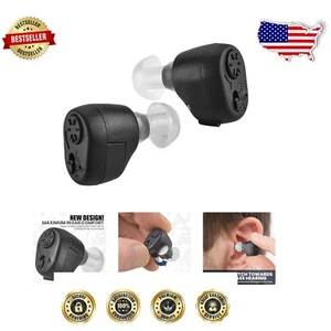 Long-Lasting Digital Hearing Amplifier Pair - Clear Sound & Comfortable Fit - Picture 1 of 11