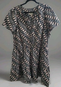 Anthropologie The Somerset Minikleid Größe 3X maritim Seildruck 100 % Baumwolle - Bild 1 von 11